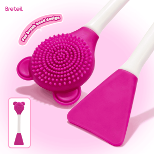 MAANGE Double Side Cute Bear Silicone Lip Brush Exfoliating Nose Clean Blackhead Removal Brushes Cream Spatula Silicone Rod - 图片 10