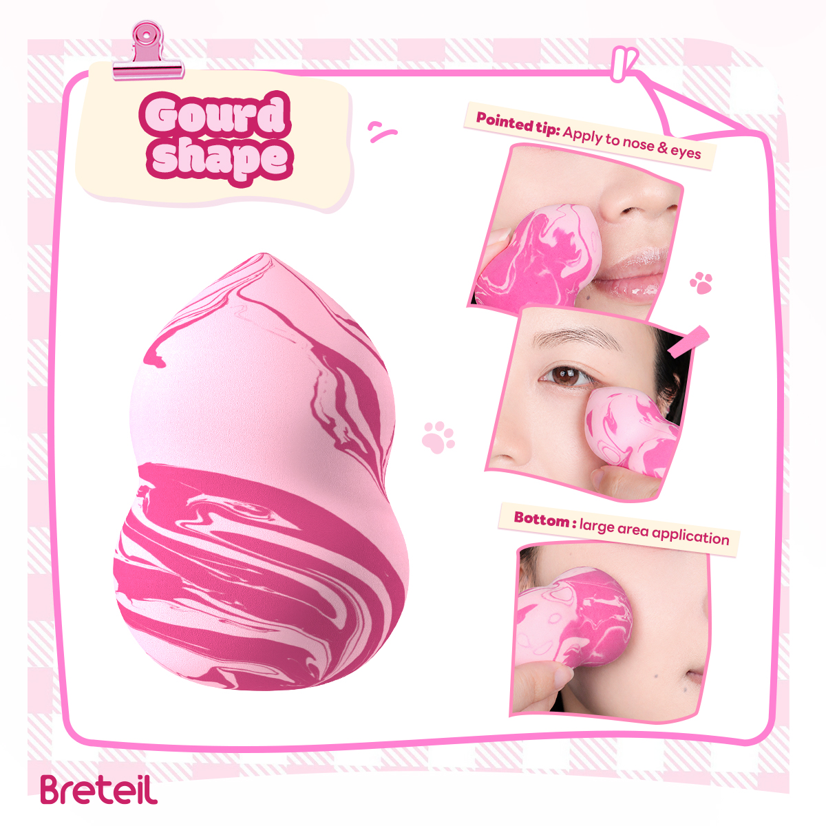 MAANGE New Arrival Makeup Sponge Foundation Concealer Primer Highlighter Liquid/Cream Blush  Facial Makeup Sponge Set - 图片 9