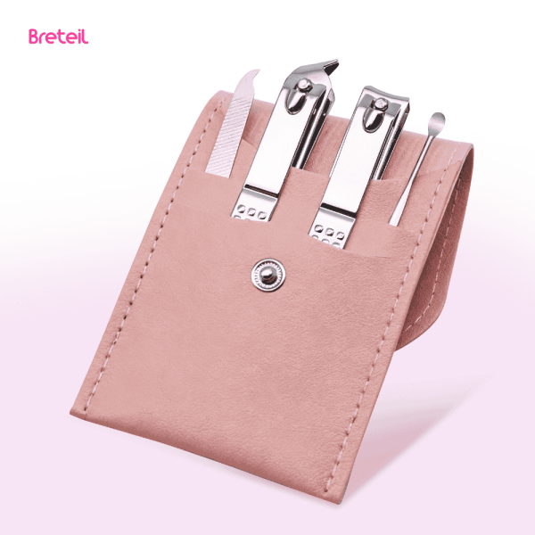 Breteil Wholesale 4-Piece Stainless Steel Nail Clippers & Trimmer Box-Portable Professional Durable Nail Clippers Set