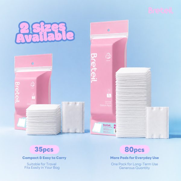 Breteil Wholesale Beauty Makeup Remover Pads Suitable  Dry and Wet Use Beauty Salons Facial Makeup Remover Pads