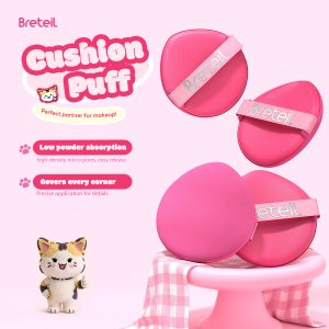 Breteil Wholesale  3PCS Powder Puff Loose Sponge Washable Powder Cosmetic Soft Cotton Puff Teardrop-shaped 7PCS Powder Puff - 图片 2