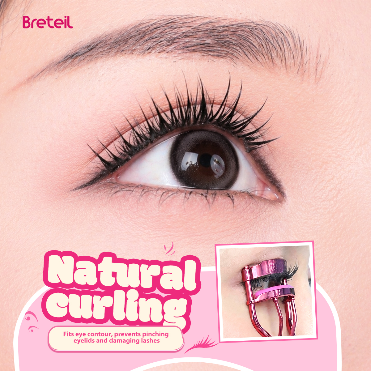 MAANGE Customized OEM&ODM New Arrival  Private Label Eyelash Curler - Natural Curling Stainless Steel Portable Eyelash Curler - 图片 2