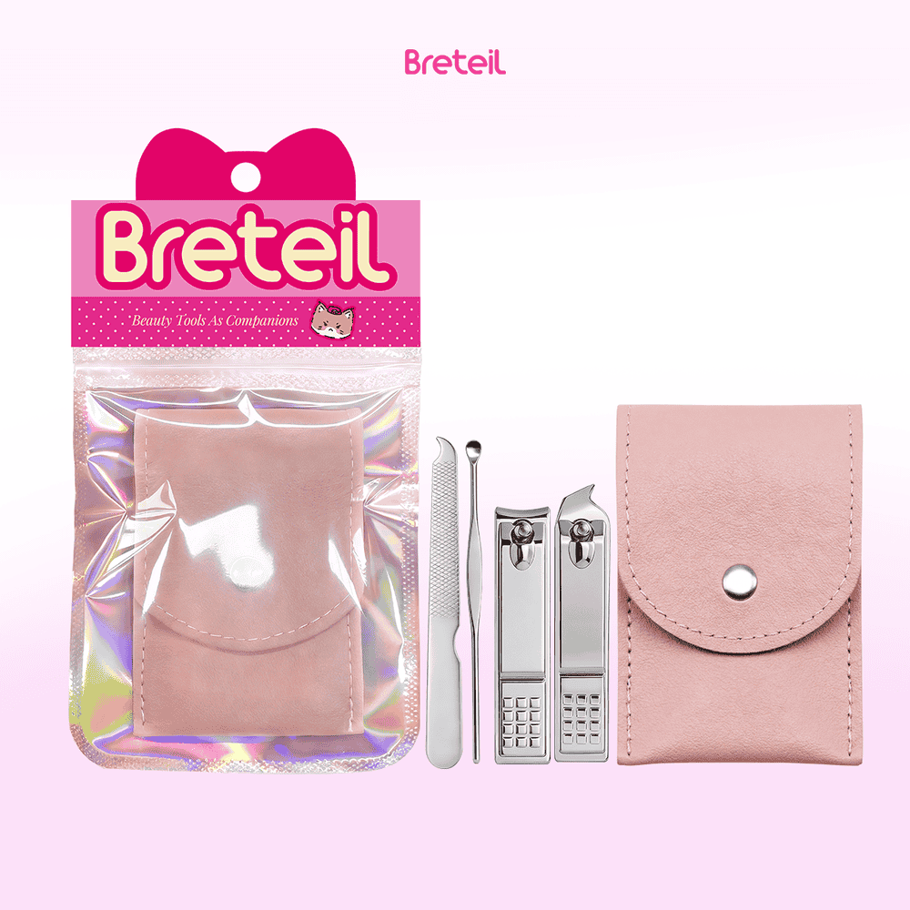 Breteil Wholesale 4-Piece Stainless Steel Nail Clippers & Trimmer Box-Portable Professional Durable Nail Clippers Set - 图片 11