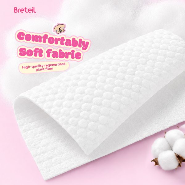 Breteil Pearl Pattern Cotton Pads for Deep Cleansing, Suitable for Both Dry and Wet Compresses, Makeup Remover Pads