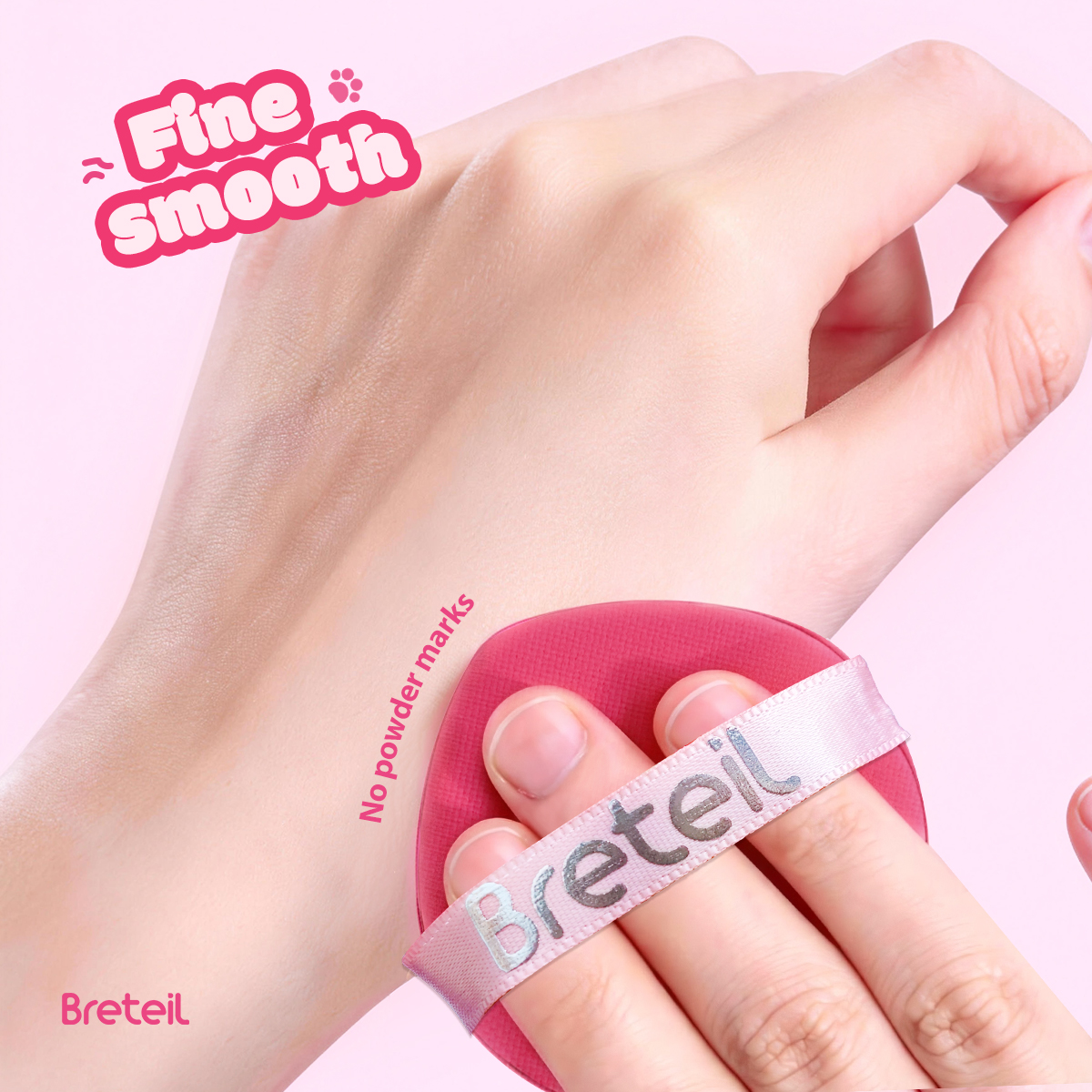 Breteil Wholesale  3PCS Powder Puff Loose Sponge Washable Powder Cosmetic Soft Cotton Puff Teardrop-shaped 7PCS Powder Puff - 图片 3