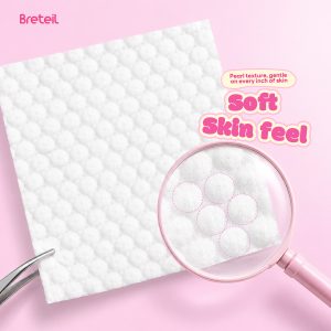 Breteil Pearl Pattern Cotton Pads for Deep Cleansing, Suitable for Both Dry and Wet Compresses, Makeup Remover Pads - 图片 5