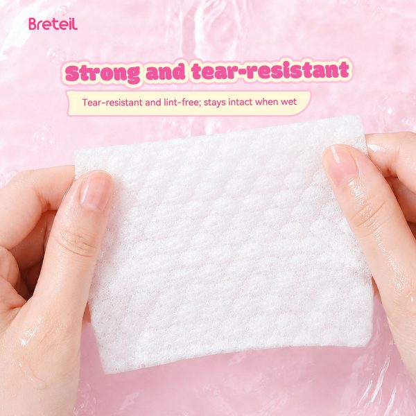 Breteil Pearl Pattern Cotton Pads for Deep Cleansing, Suitable for Both Dry and Wet Compresses, Makeup Remover Pads