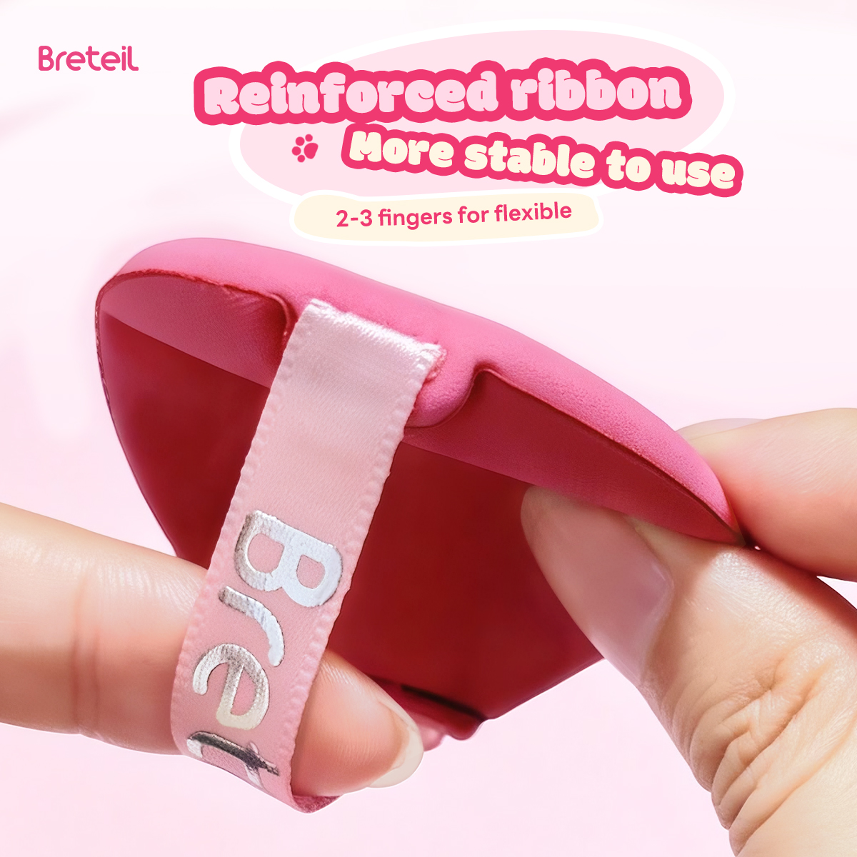 Breteil Wholesale  3PCS Powder Puff Loose Sponge Washable Powder Cosmetic Soft Cotton Puff Teardrop-shaped 7PCS Powder Puff - 图片 5