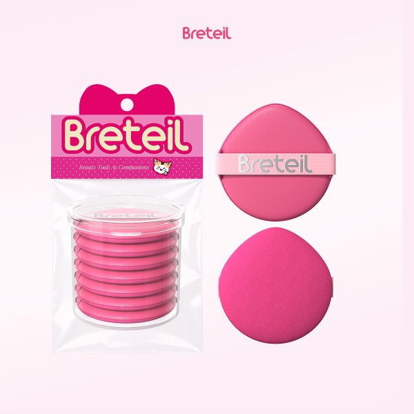Breteil Wholesale  3PCS Powder Puff Loose Sponge Washable Powder Cosmetic Soft Cotton Puff Teardrop-shaped 7PCS Powder Puff