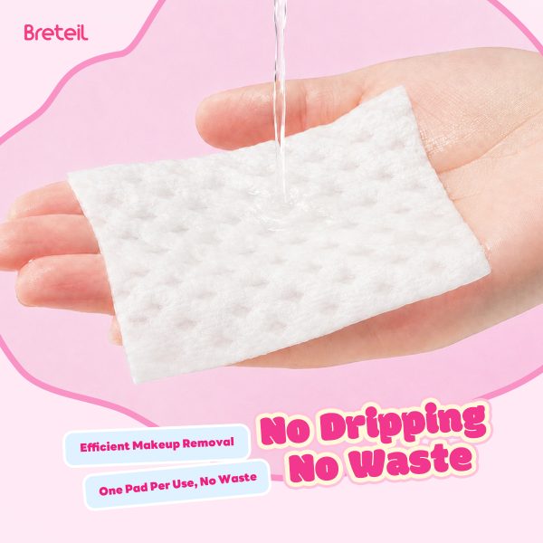 Breteil Wholesale Double-Sided Diamond-Shaped Cotton Pads Extra Large Thick Soft Skin-Friendly Suitable for Wet Compresses