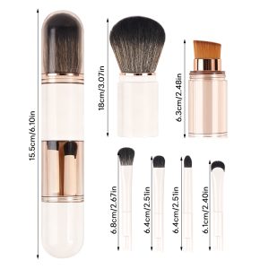 MAANGE Wholesale 6-in-1 Custom OEM&ODM 6-in-1 Single Makeup Brush High-quality Multi-purpose Professional Facial Makeup Brush - 图片 7