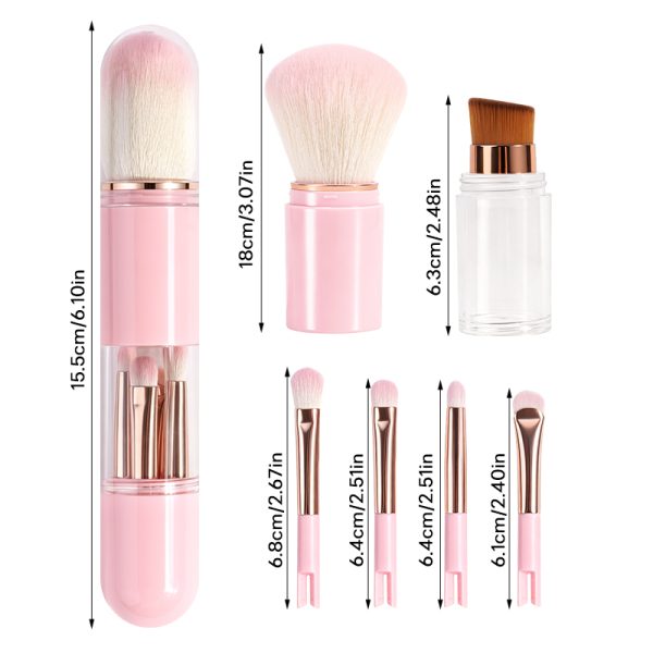 MAANGE New Arrival 6-in-1 Custom OEM&ODM 6-in-1 Single Makeup Brush High-quality Multi-purpose Professional Facial Makeup Brush