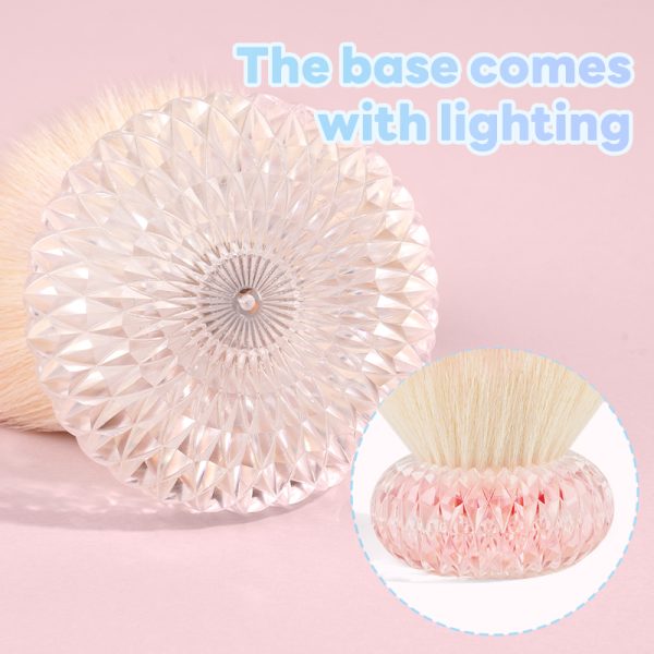 MAANGE New Arrival Wholesale Flower-shaped Crystal Nail Dust Brush Is Used for Dust Removal Cleaning Nail Brush