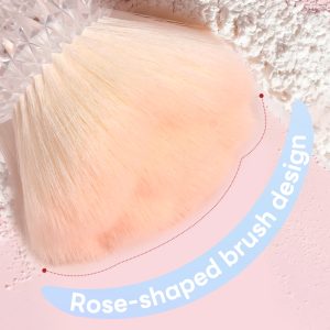 MAANGE New Arrival Wholesale Flower-shaped Crystal Nail Dust Brush Is Used for Dust Removal Cleaning Nail Brush - 图片 3
