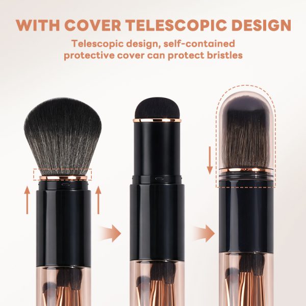 MAANGE New Arrival 6-in-1 Custom OEM&ODM 6-in-1 Single Makeup Brush High-quality Multi-purpose Professional Facial Makeup Brush