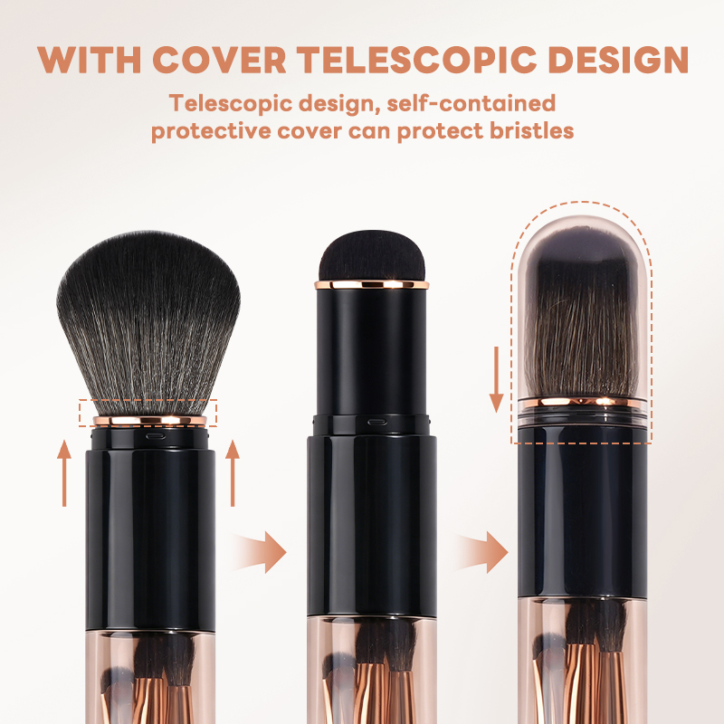 MAANGE New Arrival 6-in-1 Custom OEM&ODM 6-in-1 Single Makeup Brush High-quality Multi-purpose Professional Facial Makeup Brush - 图片 5