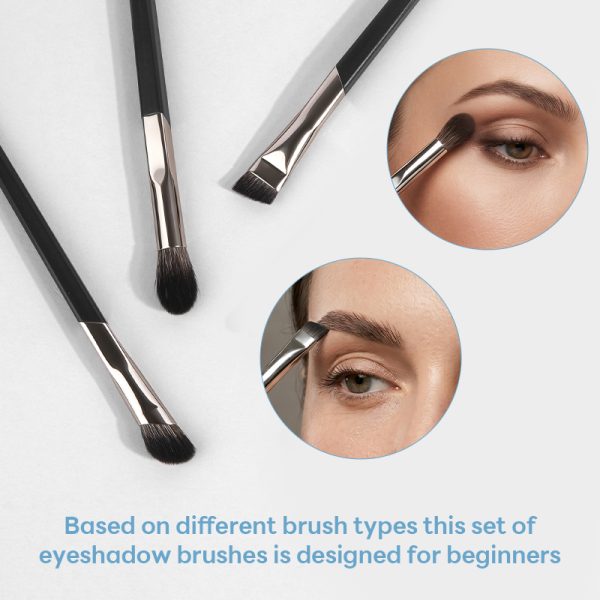 MAANGE 9pcs Eye Brushes Set Eyeshadow Concealer Under-eye Concealer Eyeliner Eyebrow Pencil Brush Professionnel Makeup Brush Set