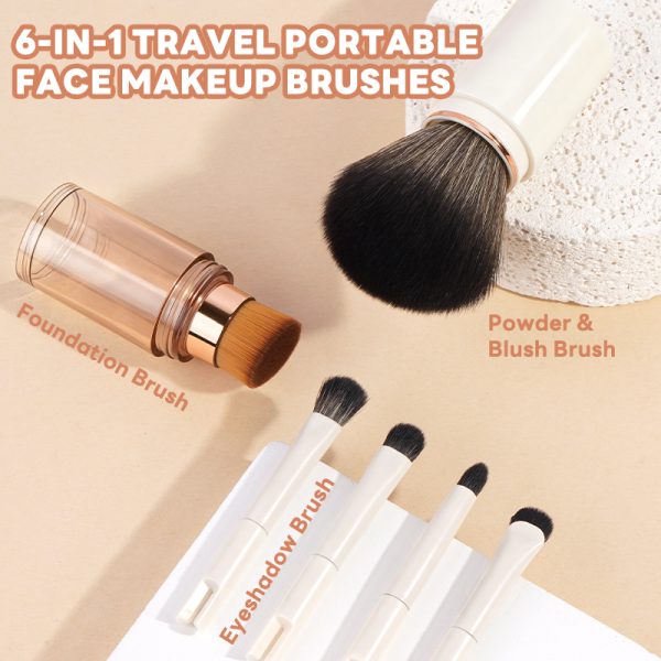 MAANGE Wholesale 6-in-1 Custom OEM&ODM 6-in-1 Single Makeup Brush High-quality Multi-purpose Professional Facial Makeup Brush