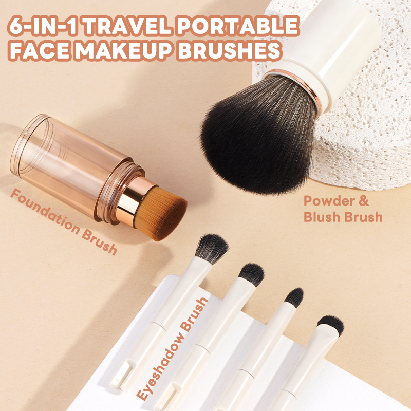 MAANGE Wholesale 6-in-1 Custom OEM&ODM 6-in-1 Single Makeup Brush High-quality Multi-purpose Professional Facial Makeup Brush - 图片 2