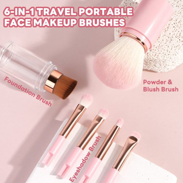 MAANGE New Arrival 6-in-1 Custom OEM&ODM 6-in-1 Single Makeup Brush High-quality Multi-purpose Professional Facial Makeup Brush