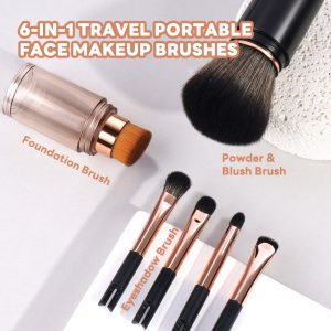 MAANGE New Arrival 6-in-1 Custom OEM&ODM 6-in-1 Single Makeup Brush High-quality Multi-purpose Professional Facial Makeup Brush - 图片 3