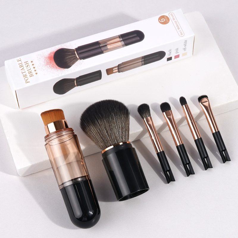 MAANGE New Arrival 6-in-1 Custom OEM&ODM 6-in-1 Single Makeup Brush High-quality Multi-purpose Professional Facial Makeup Brush - 图片 2