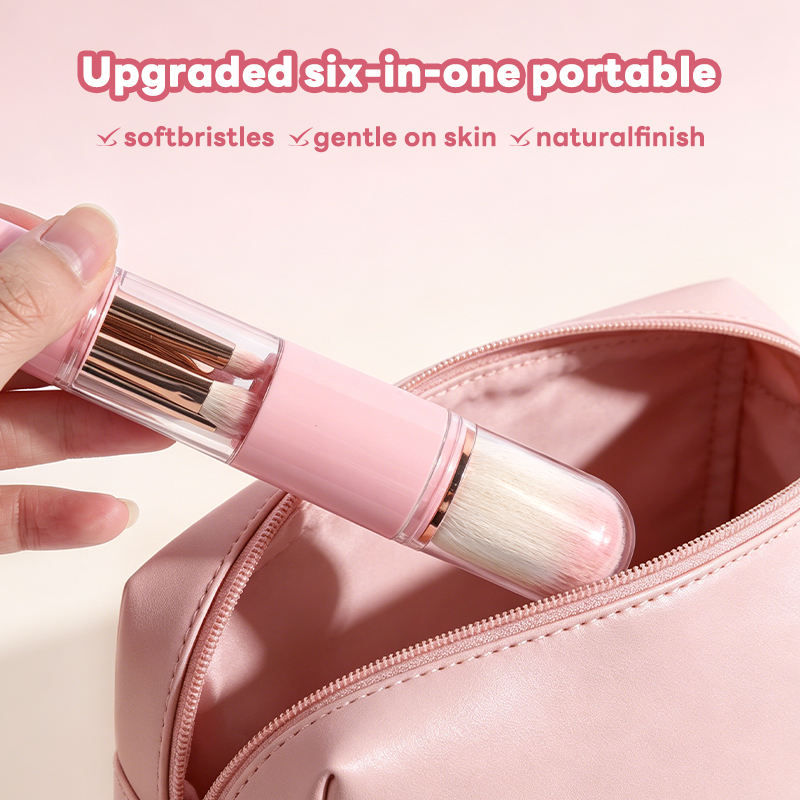 MAANGE New Arrival 6-in-1 Custom OEM&ODM 6-in-1 Single Makeup Brush High-quality Multi-purpose Professional Facial Makeup Brush - 图片 6