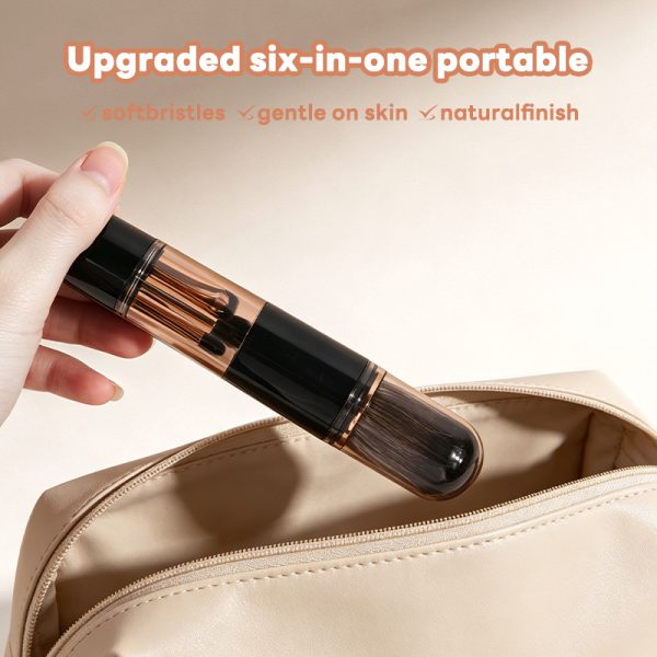 MAANGE New Arrival 6-in-1 Custom OEM&ODM 6-in-1 Single Makeup Brush High-quality Multi-purpose Professional Facial Makeup Brush