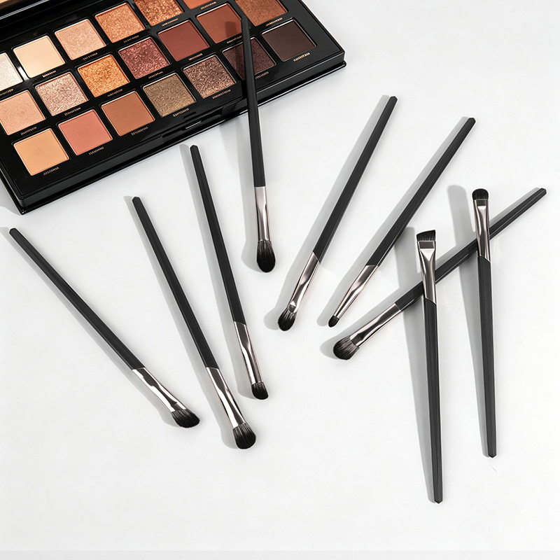 MAANGE 9pcs Eye Brushes Set Eyeshadow Concealer Under-eye Concealer Eyeliner Eyebrow Pencil Brush Professionnel Makeup Brush Set - 图片 6
