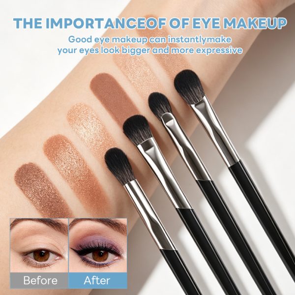 MAANGE 9pcs Eye Brushes Set Eyeshadow Concealer Under-eye Concealer Eyeliner Eyebrow Pencil Brush Professionnel Makeup Brush Set