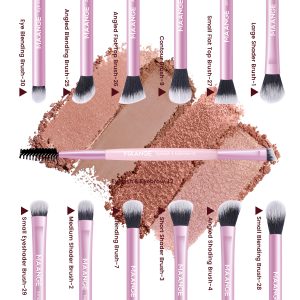 MAANGE Wholesale 13pcs Pink Makeup Brush Set Soft High Quality  Blush Powder Brush Concealer Eyeshadow  Makeup Brush Set - 图片 4
