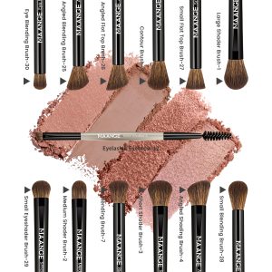 MAANGE Wholesale Natural 13pcs Makeup Brush Set Soft High Quality Hair Blush Powder Brush Concealer Makeup Tool Makeup Brush Set - 图片 4