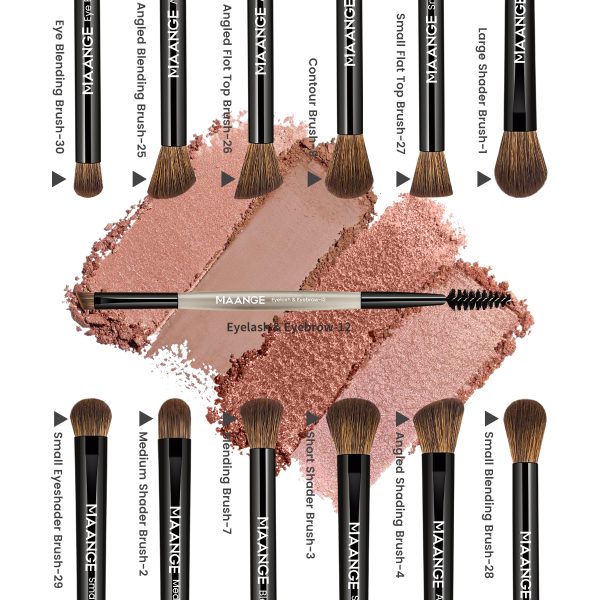 MAANGE Wholesale Natural 13pcs Makeup Brush Set Soft High Quality Hair Blush Powder Brush Concealer Makeup Tool Makeup Brush Set
