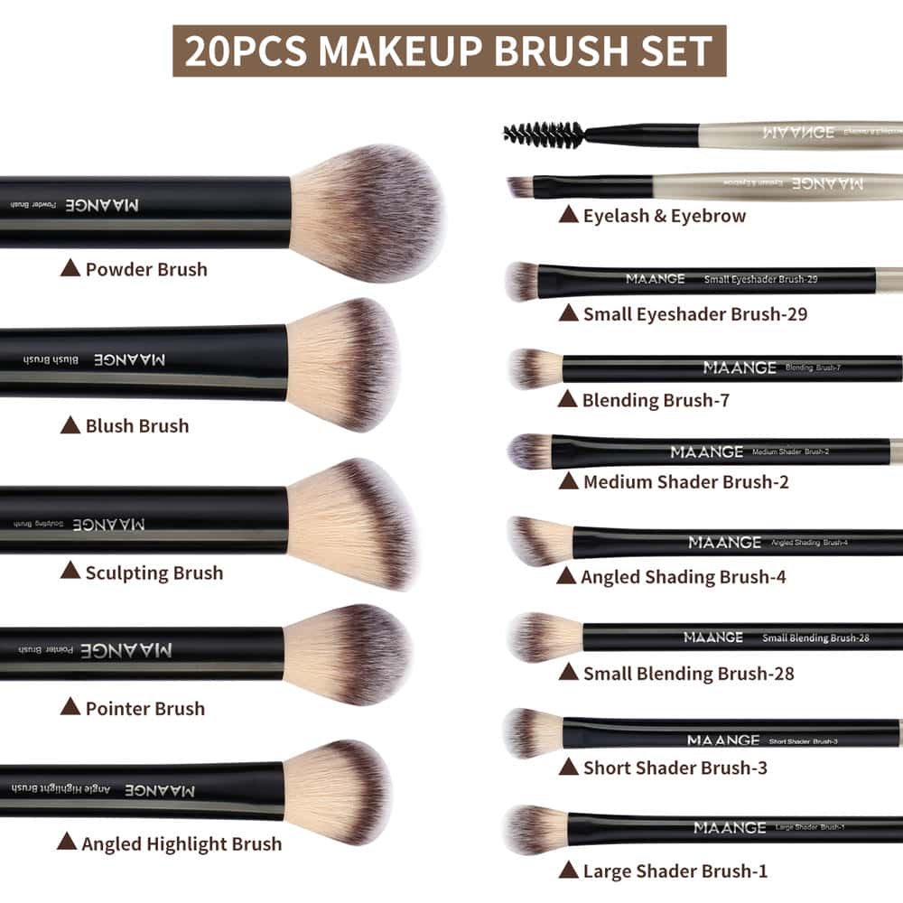 MAANGE Wholesale 13pcs Makeup Brush Set Soft High Quality Hair Blush Powder Brush Concealer Makeup Tool Makeup Brush Set - 图片 7