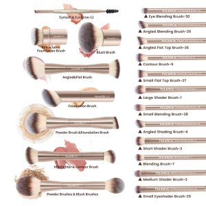 MAANGE  Wholesale Custom Logo 20pcs Makeup Brush Makeup Bag Foundation Loose Powder Eyeshadow  Professional Makeup Brush Set - 图片 7