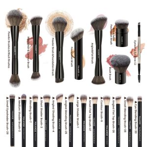 MAANGE Custom OEM&ODM 20pcs Makeup Brush Private Label  2pcs Powder Puff Professional Makeup Brush Kit Face Makeup Brush Set - 图片 10