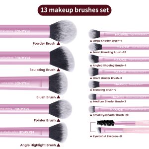 MAANGE Wholesale Custom OEM&ODM 13pcs Makeup Brush Set 2PCS Air Cushion Puff Powder Brush Concealer Makeup Tool Makeup Brush Set - 图片 7