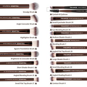MAANGE 18pcs Hight Quality Makeup Brushes Efficient Application Foundation Blending Eyeshadow Professional Makeup Brush Set - 图片 2