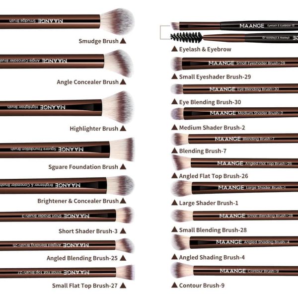 MAANGE 18pcs Hight Quality Makeup Brushes Efficient Application Foundation Blending Eyeshadow Professional Makeup Brush Set