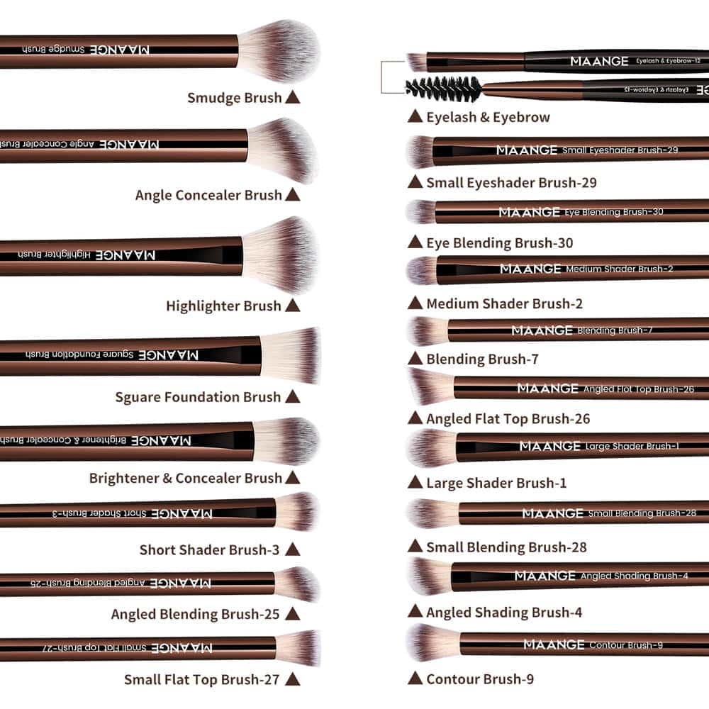 MAANGE 18pcs Hight Quality Makeup Brushes Efficient Application Foundation Blending Eyeshadow Professional Makeup Brush Set - 图片 2