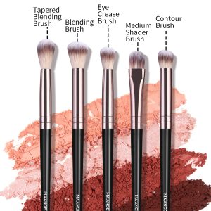 MAANGE Custom 5pcs Eye Makeup Brush  Eyebrow Pencil Brush Eyeshadow Brush Highlighter Makeup Box Cosmetic Brush Set - 图片 5