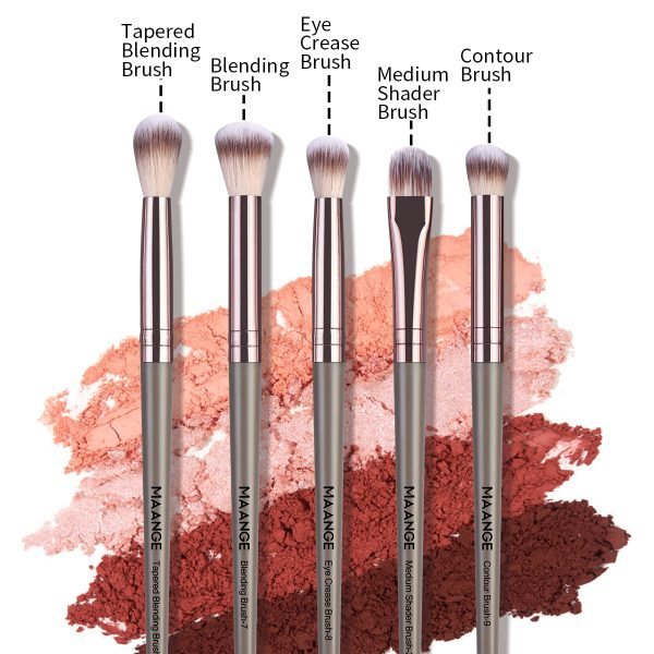 MAANGE Wholesale 5pcs Eye Makeup Brush Blending Shadow Makeup Box Professional Makeup Brush Set