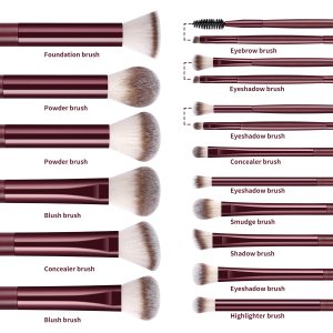 MAANGE Wholesale 15PCS Cosmetics Brushes Foundation Loose Powder  Private Label Customizable Professional Makeup Brush Set - 图片 2