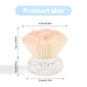 MAANGE New Arrival Wholesale Flower-shaped Crystal Nail Dust Brush Is Used for Dust Removal Cleaning Nail Brush - 图片 7