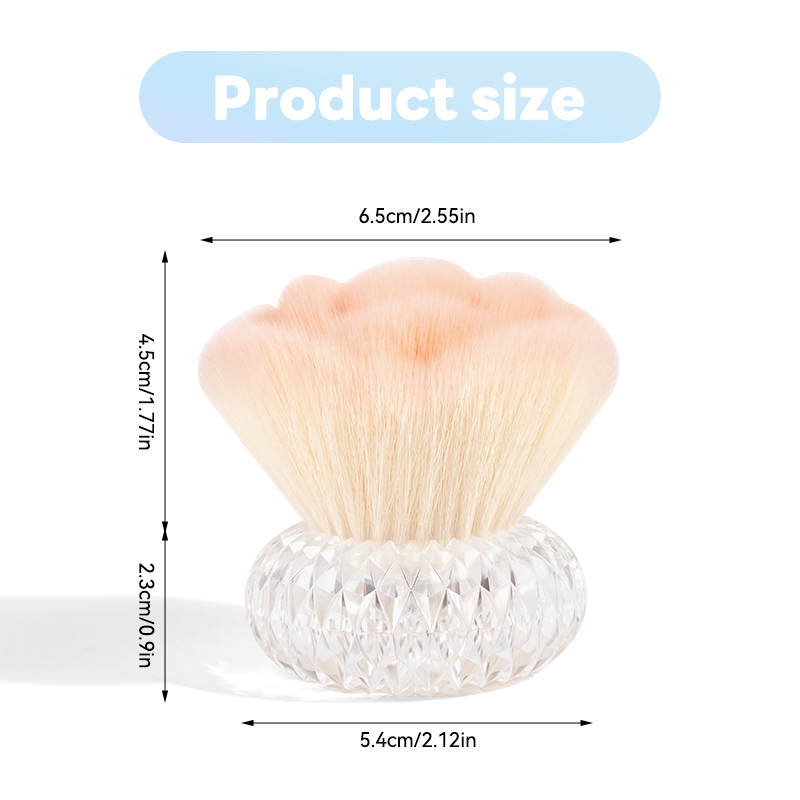 MAANGE New Arrival Wholesale Flower-shaped Crystal Nail Dust Brush Is Used for Dust Removal Cleaning Nail Brush - 图片 7