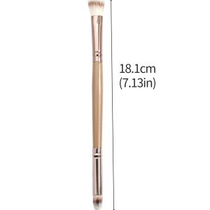 MAANGE Multi-Functional Vegan Synthetic Hair Makeup Brush Double-Ended Nose Contour  Single Blush Makeup Brush Set - 图片 4