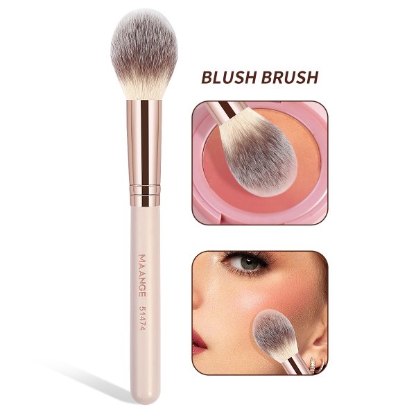 Maange Wholesale Custom OEM&ODM Blush Loose Powder Highlighter Concealer Makeup Brush Facial Professional Single Blush  Brush