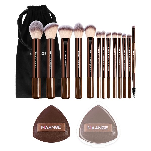 MAANGE Custom Logo OEM&ODM 13Pcs New Arrival Nylon Hair Facial Eye Makeup Brushes Professional Makeup Brush Set