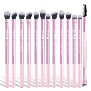 MAANGE Wholesale 13pcs Pink Makeup Brush Set Soft High Quality Blush Powder Brush Concealer Eyeshadow Makeup Brush Set
