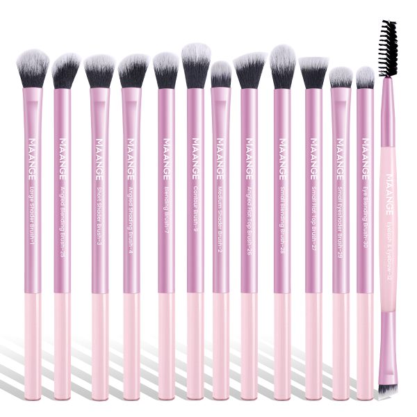 MAANGE Wholesale 13pcs Pink Makeup Brush Set Soft High Quality Blush Powder Brush Concealer Eyeshadow Makeup Brush Set